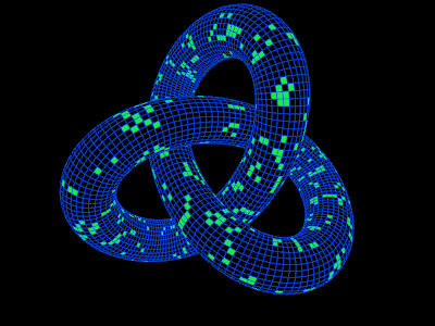 trefoil knot version of conway's game of life
